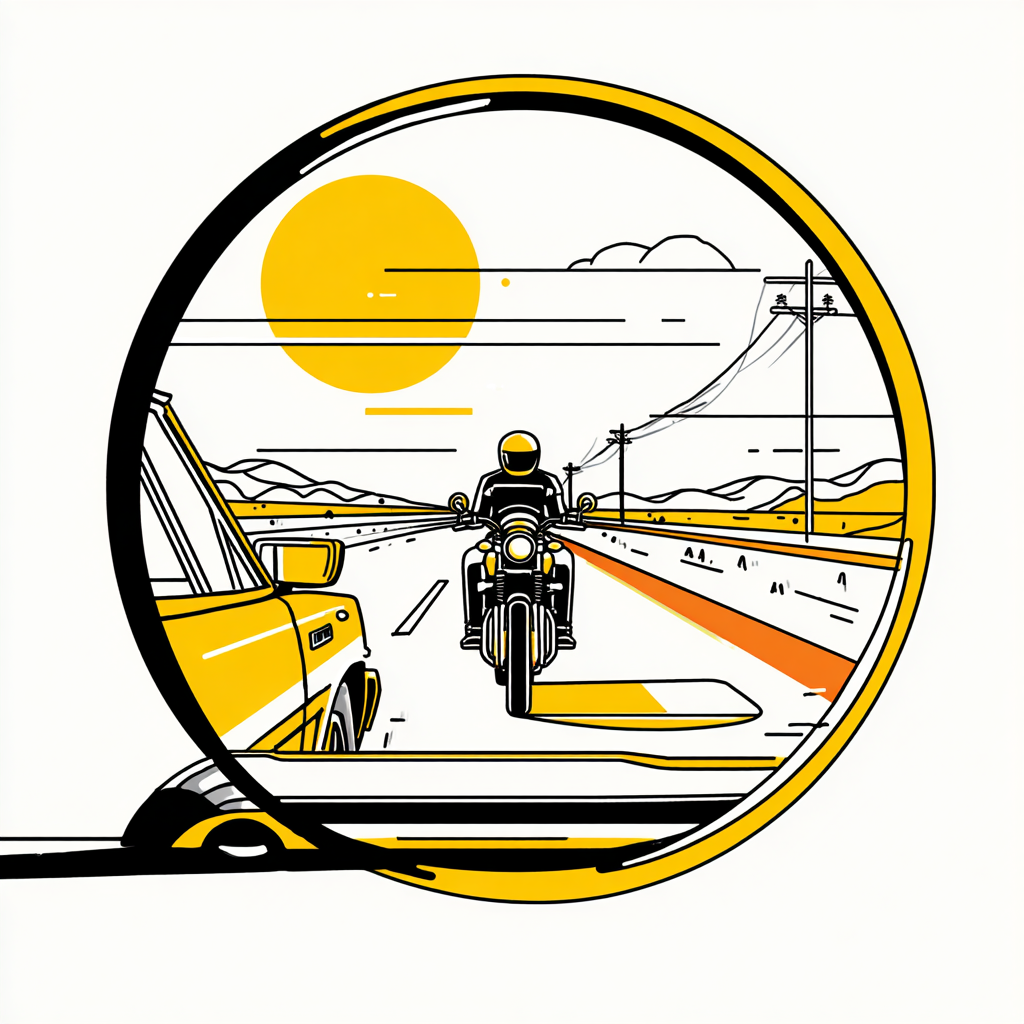 Oglindă retrovizoare motociclist